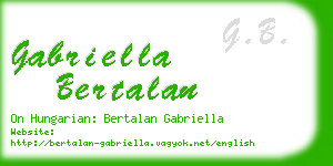 gabriella bertalan business card